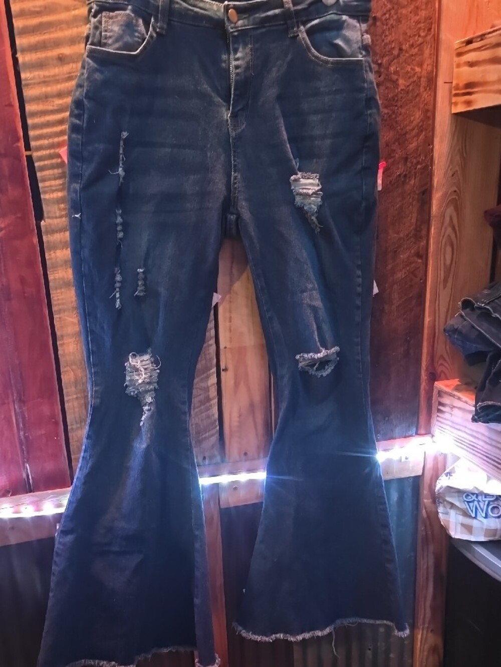 Dark Blue Distressed Women's Jeans